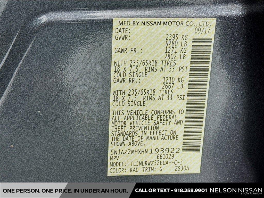 Used 2017 Nissan Murano SL w/ SL Technology Package image 33