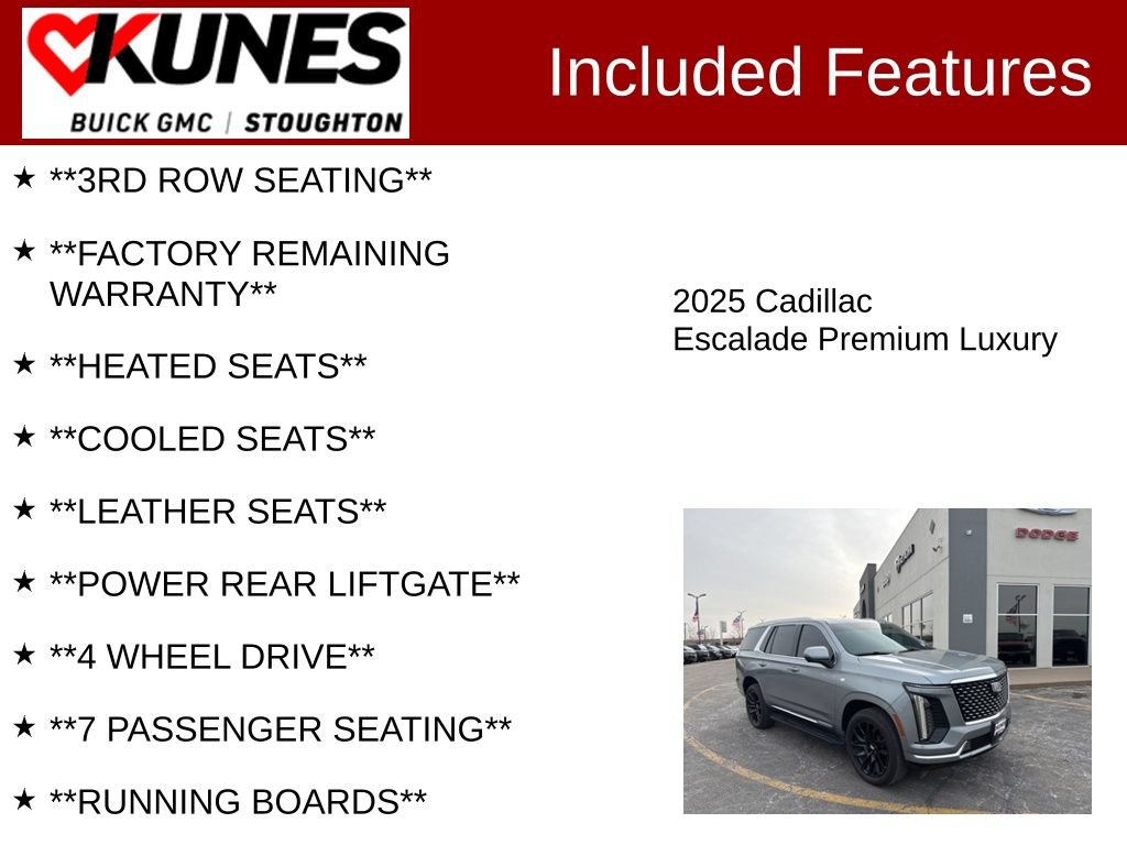 Used 2025 Cadillac Escalade Premium Luxury AWD/4WD image 3