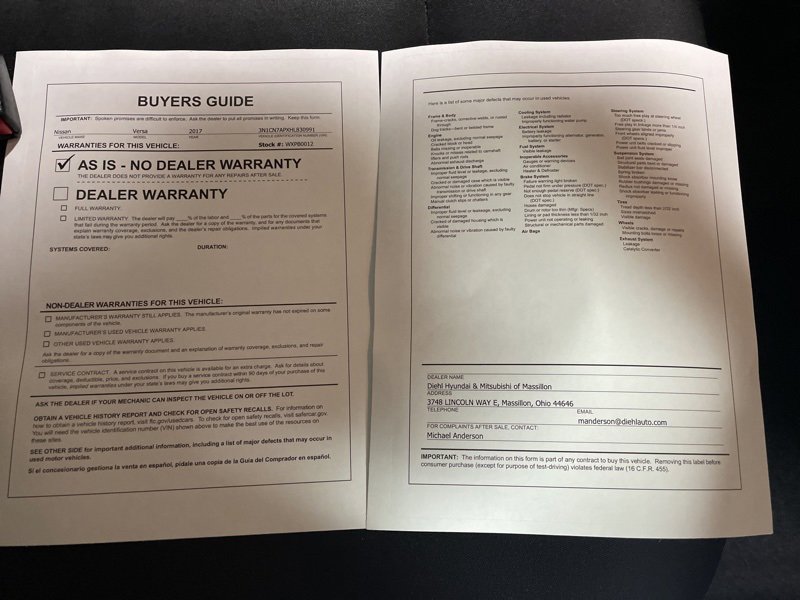 Used 2017 Nissan Versa S Plus image 29