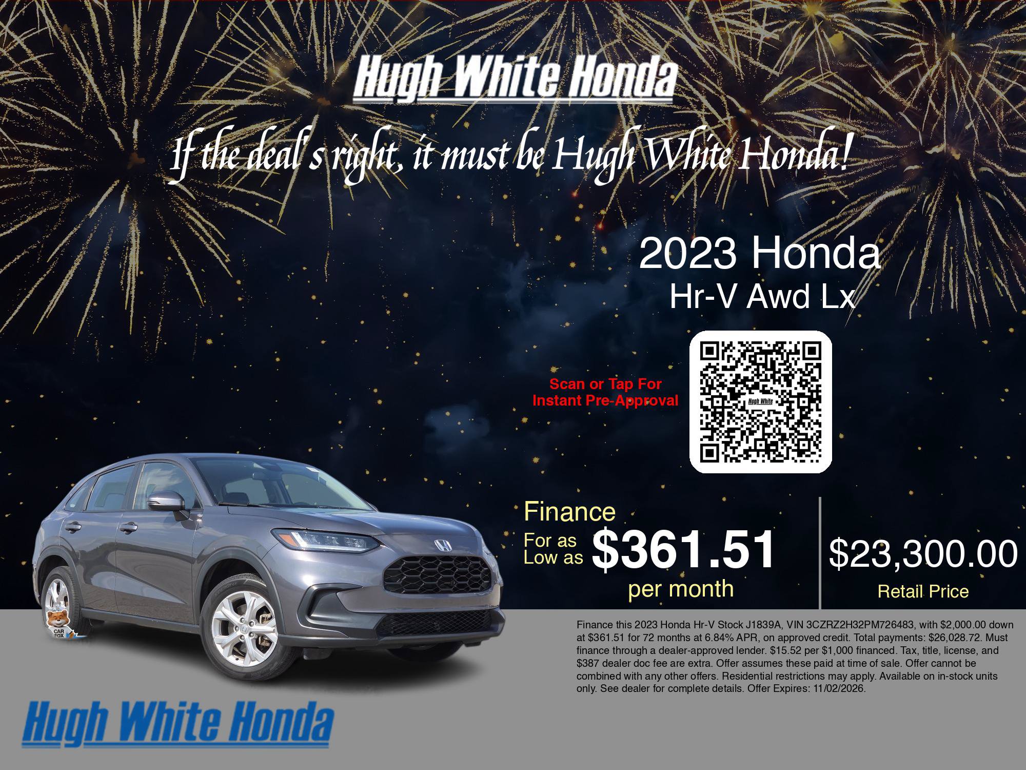 Used 2023 Honda HR-V LX image 5