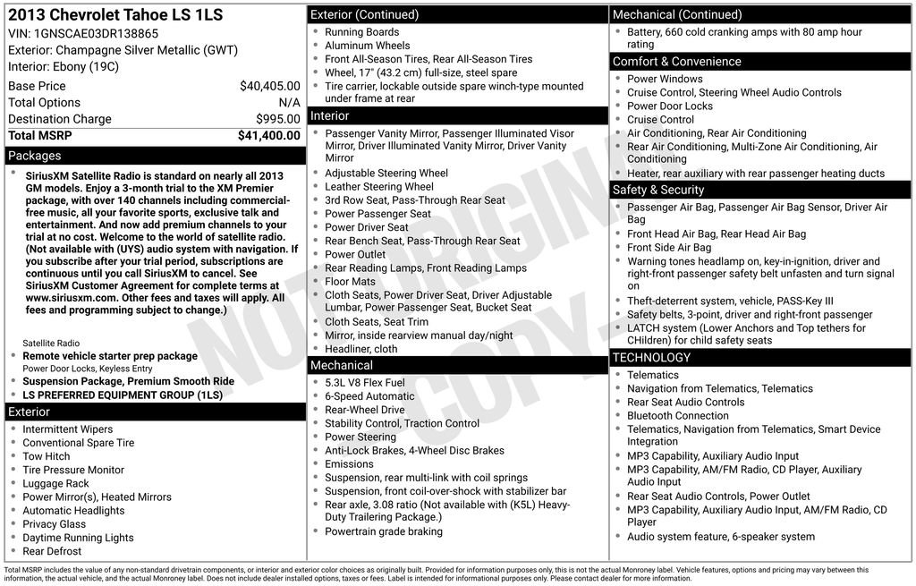 Used 2013 Chevrolet Tahoe LS RWD image 5