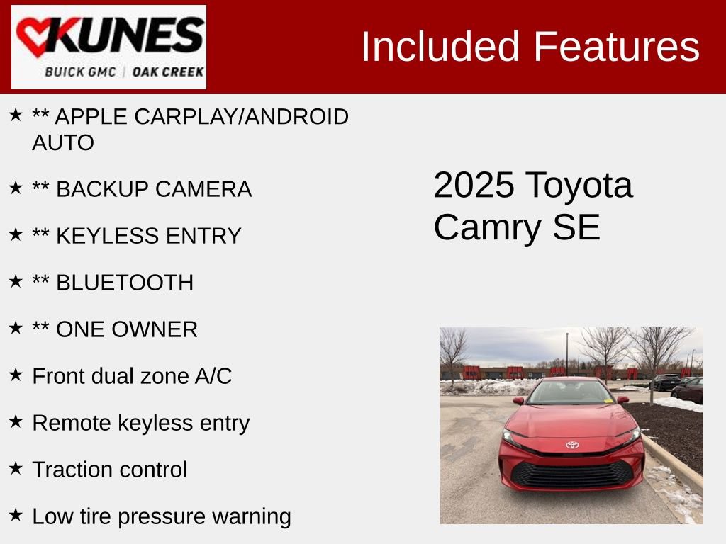 Used 2025 Toyota Camry SE image 2