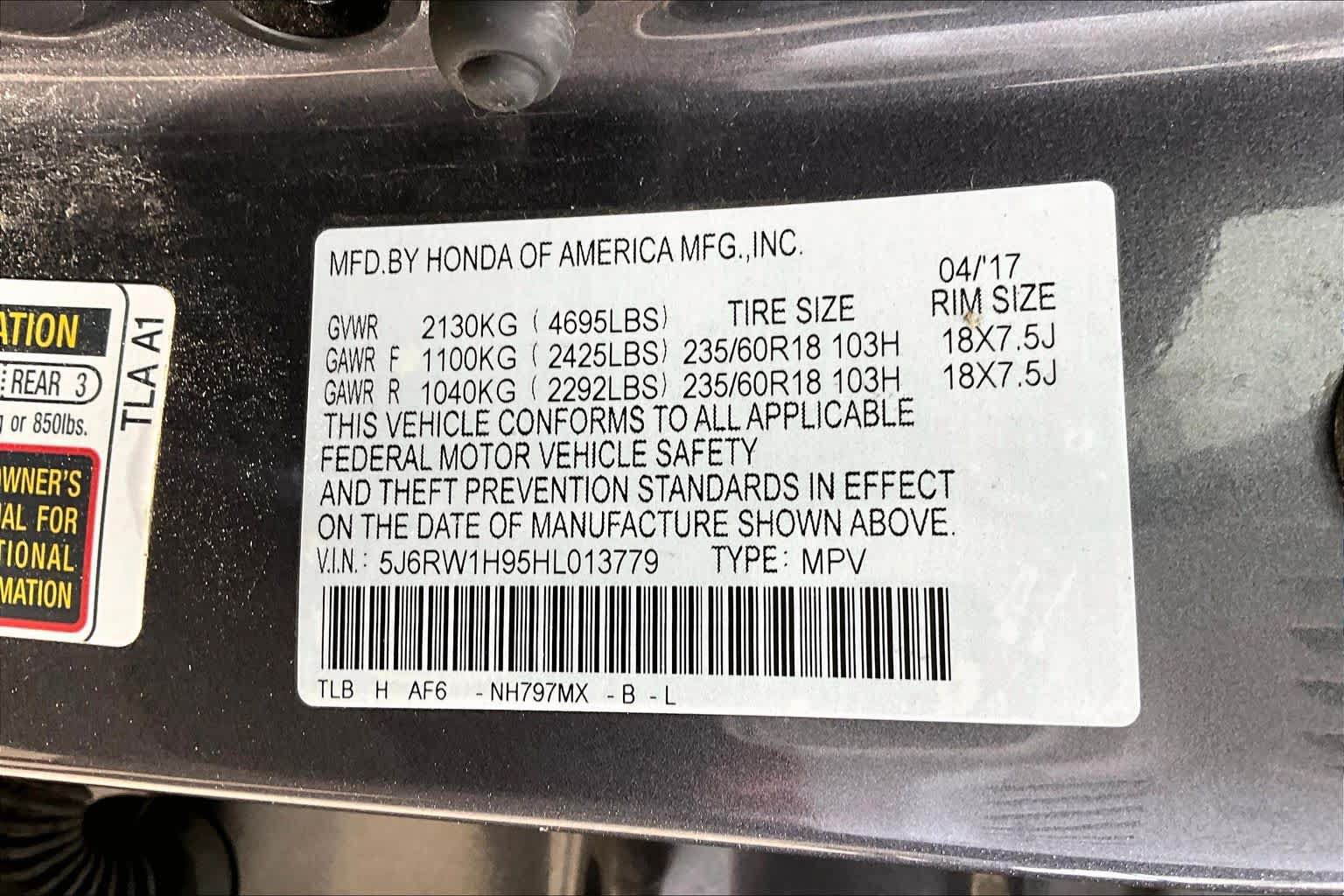 Certified 2017 Honda CR-V Touring image 35