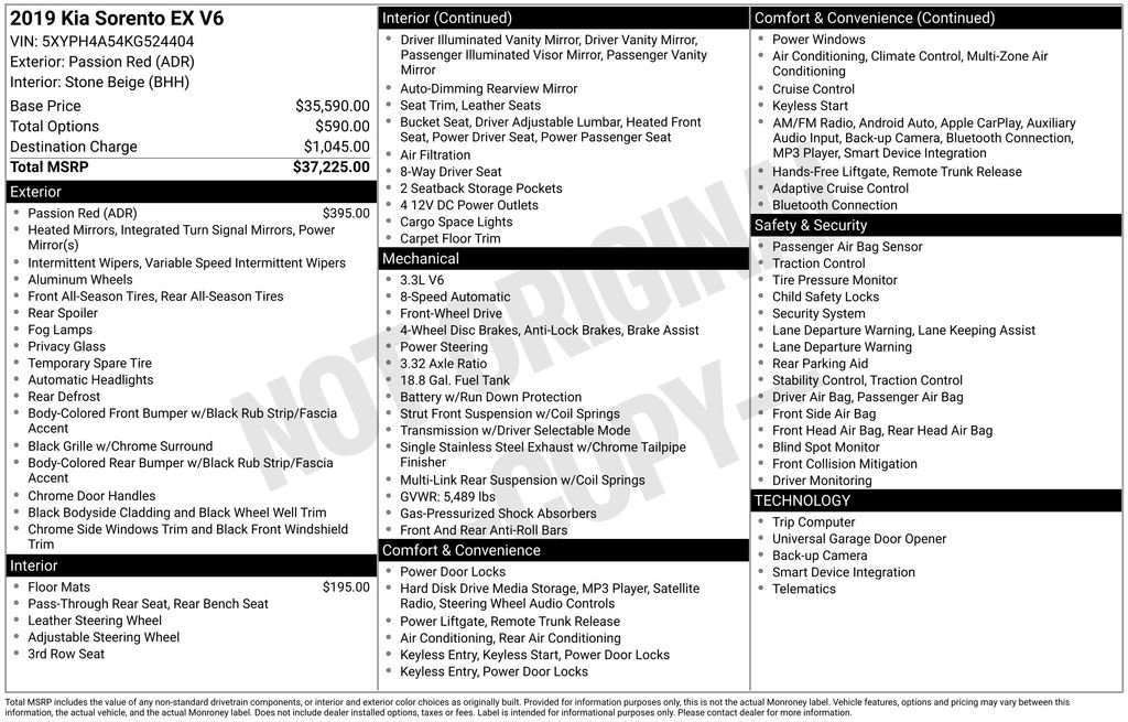 Used 2019 Kia Sorento EX image 42