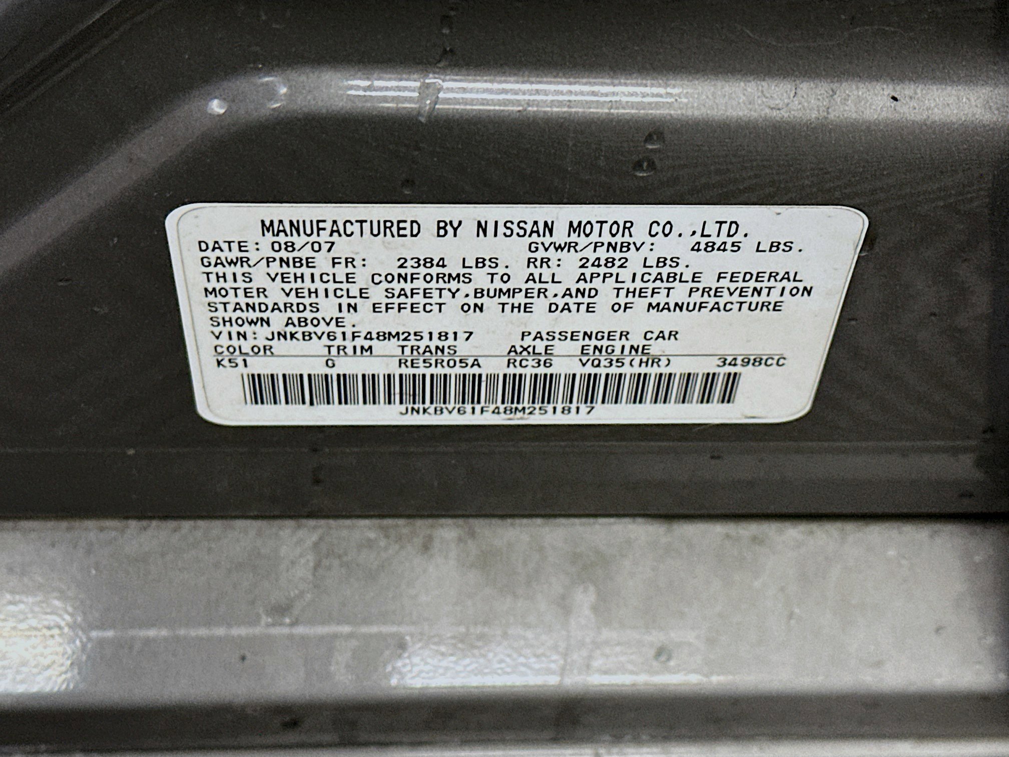 Used 2008 INFINITI G35 x Sedan w/ Premium Pkg image 12