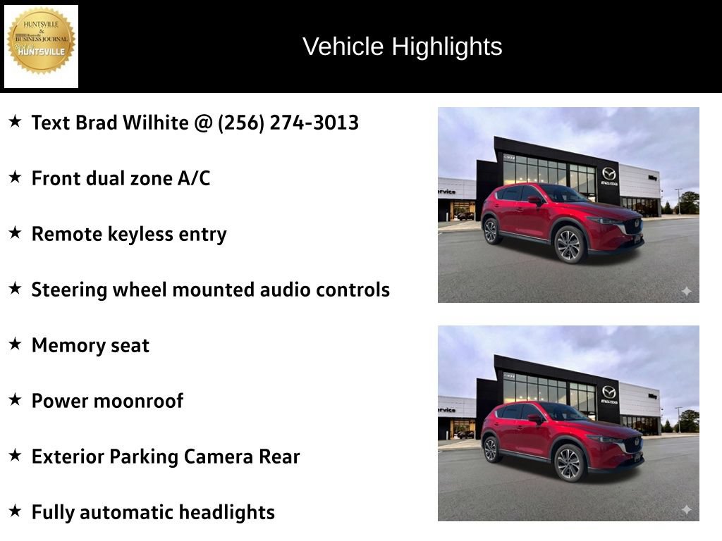 Certified 2022 MAZDA CX-5 AWD 2.5 S w/ Premium Package image 6