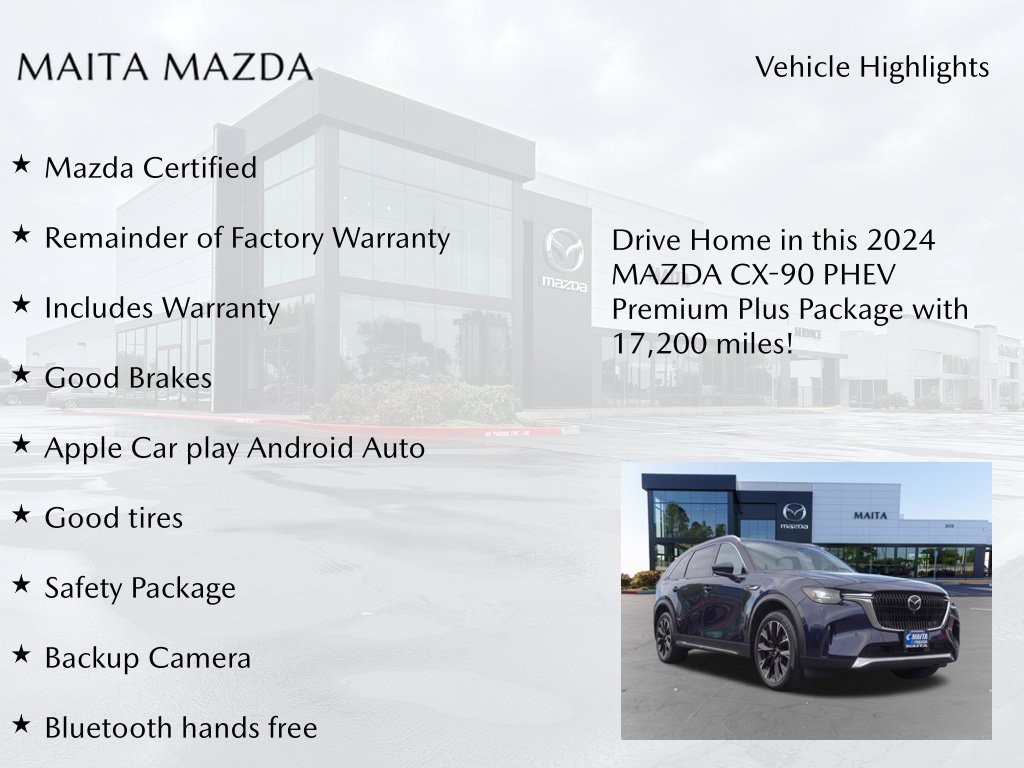 Used 2024 MAZDA CX-90 Plug-In Hybrid w/ Premium Plus AWD/4WD image 7