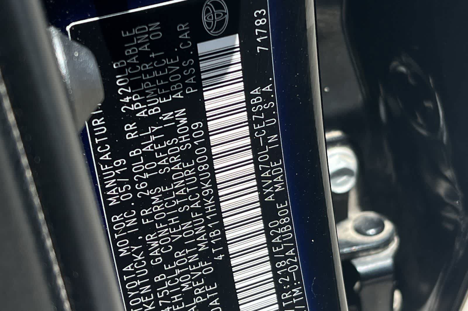 Used 2019 Toyota Camry SE FWD image 34