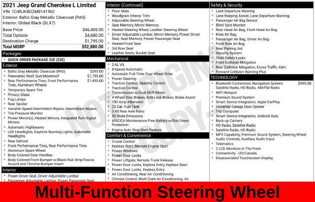 Used 2021 Jeep Grand Cherokee L Limited AWD/4WD image 12