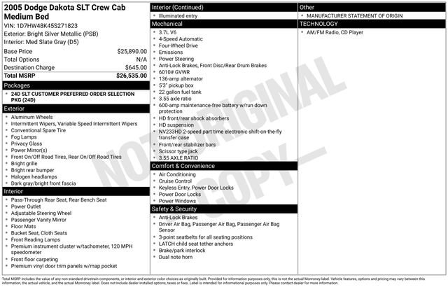 Used 2005 Dodge Dakota SLT image 14