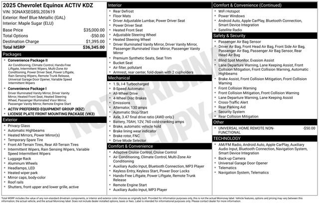 Used 2025 Chevrolet Equinox ACTIV AWD/4WD image 9