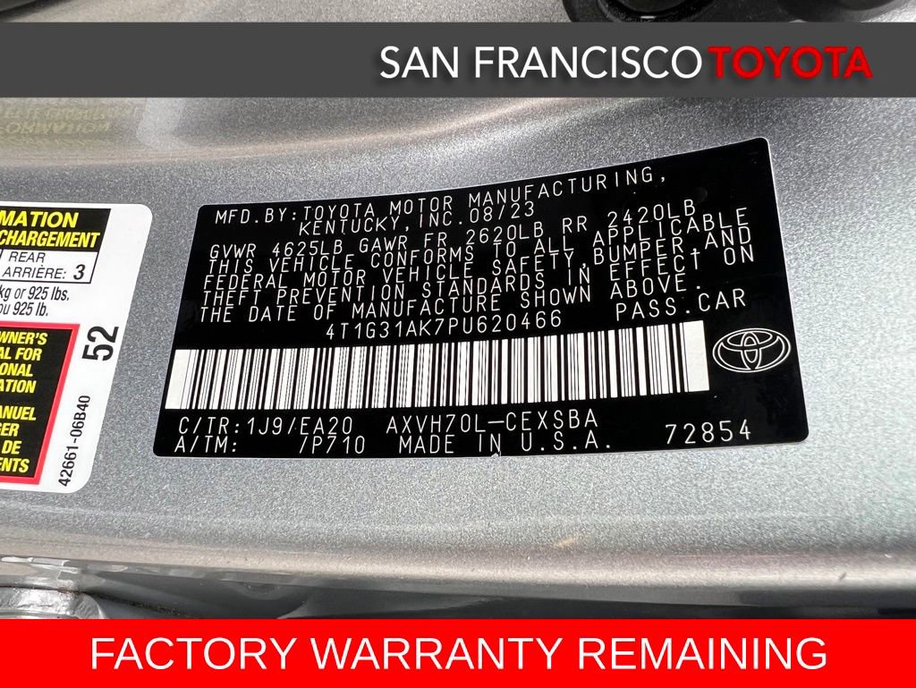 Used 2023 Toyota Camry SE FWD image 39