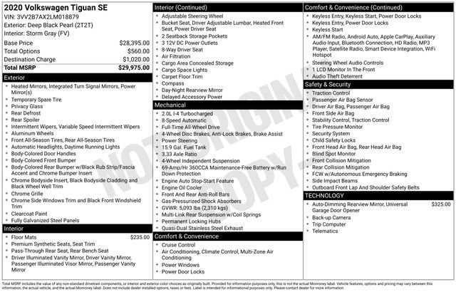 Used 2020 Volkswagen Tiguan SE image 30