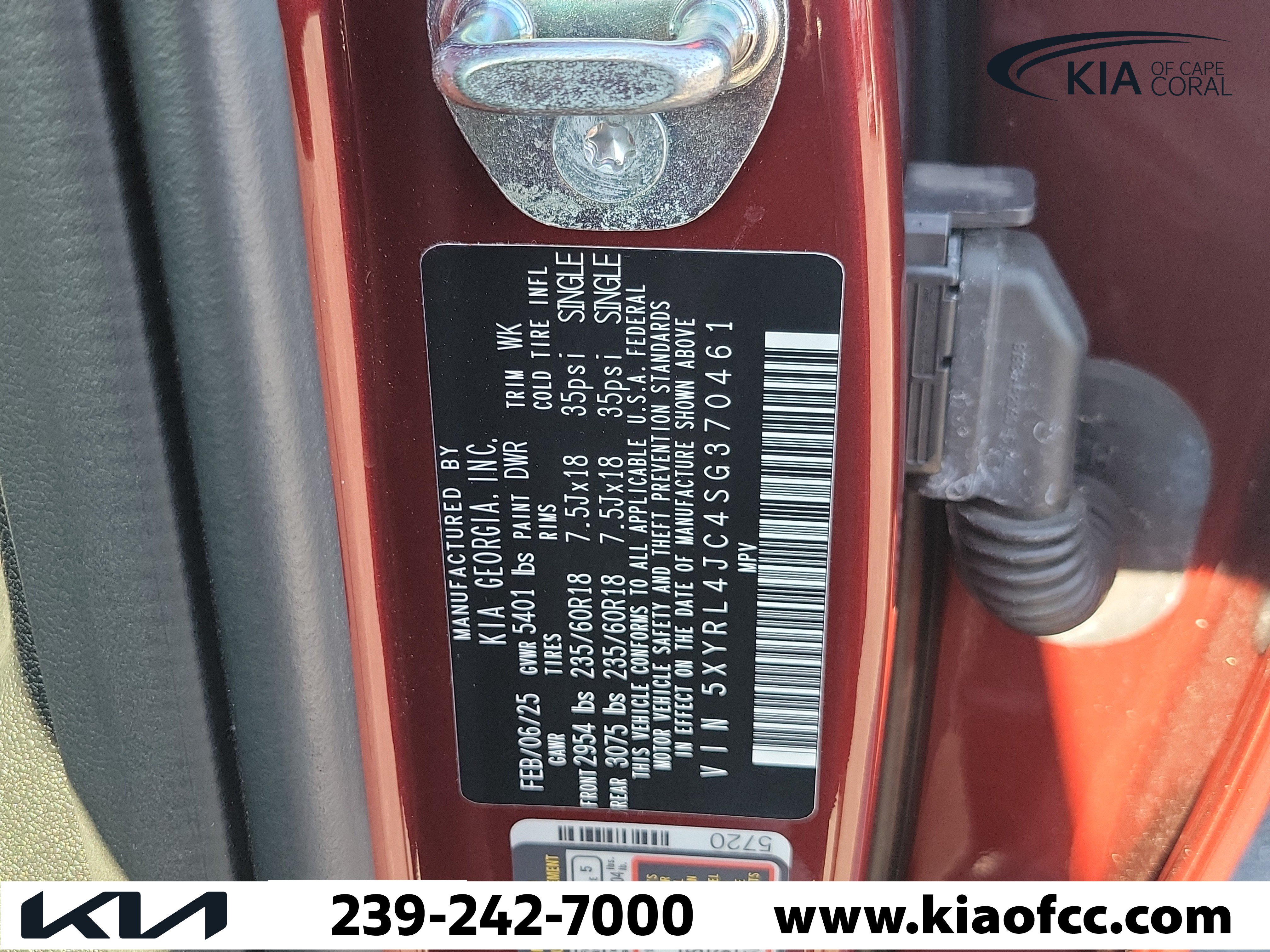 Certified 2025 Kia Sorento S w/ Panoramic Sunroof Package FWD image 30