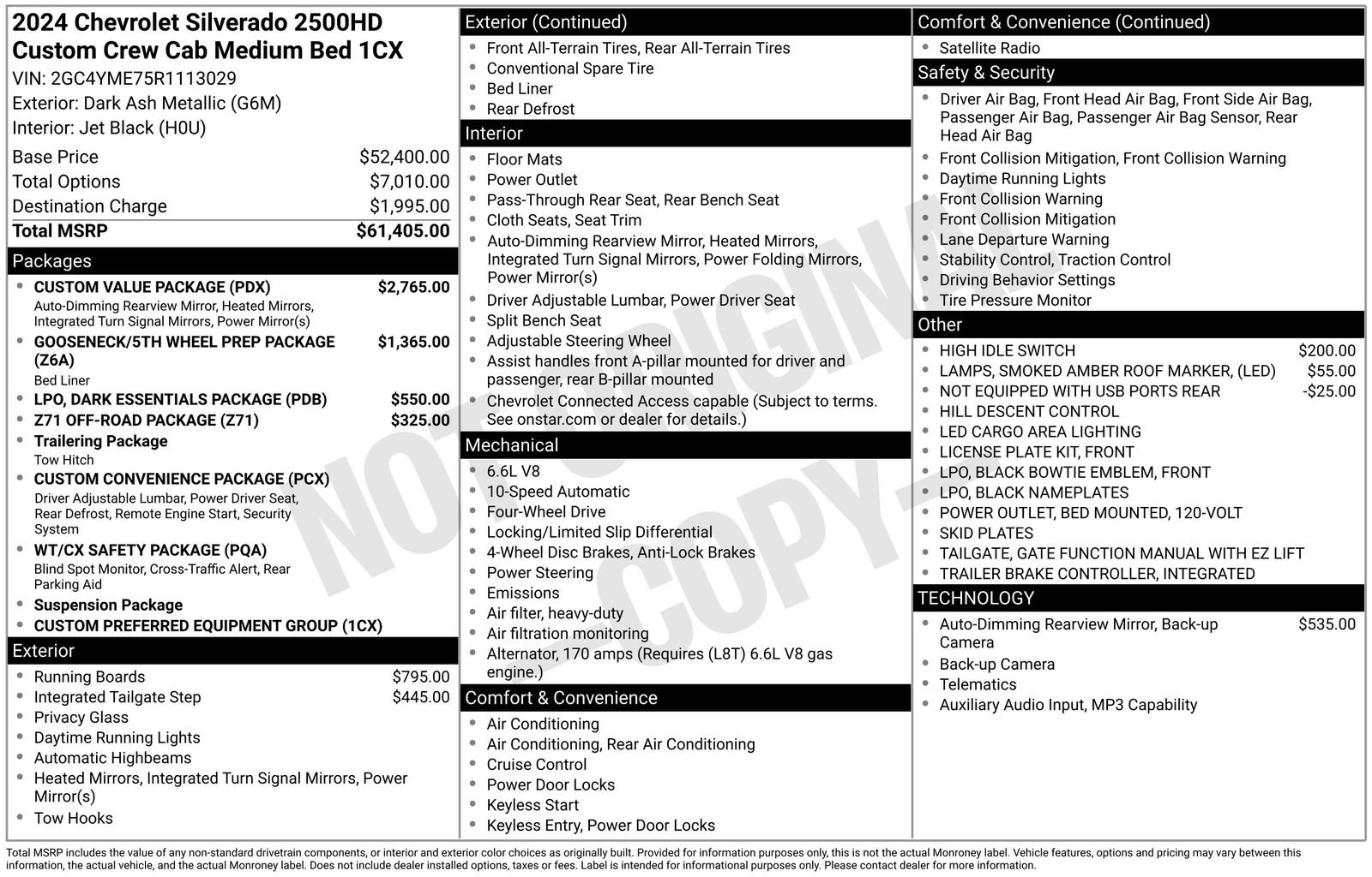 Used 2024 Chevrolet Silverado 2500 Custom w/ Custom Value Package AWD/4WD image 11