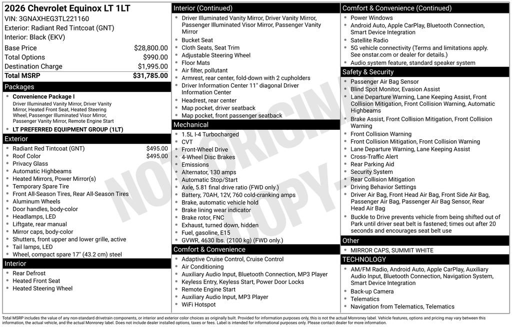 New 2026 Chevrolet Equinox LT image 23