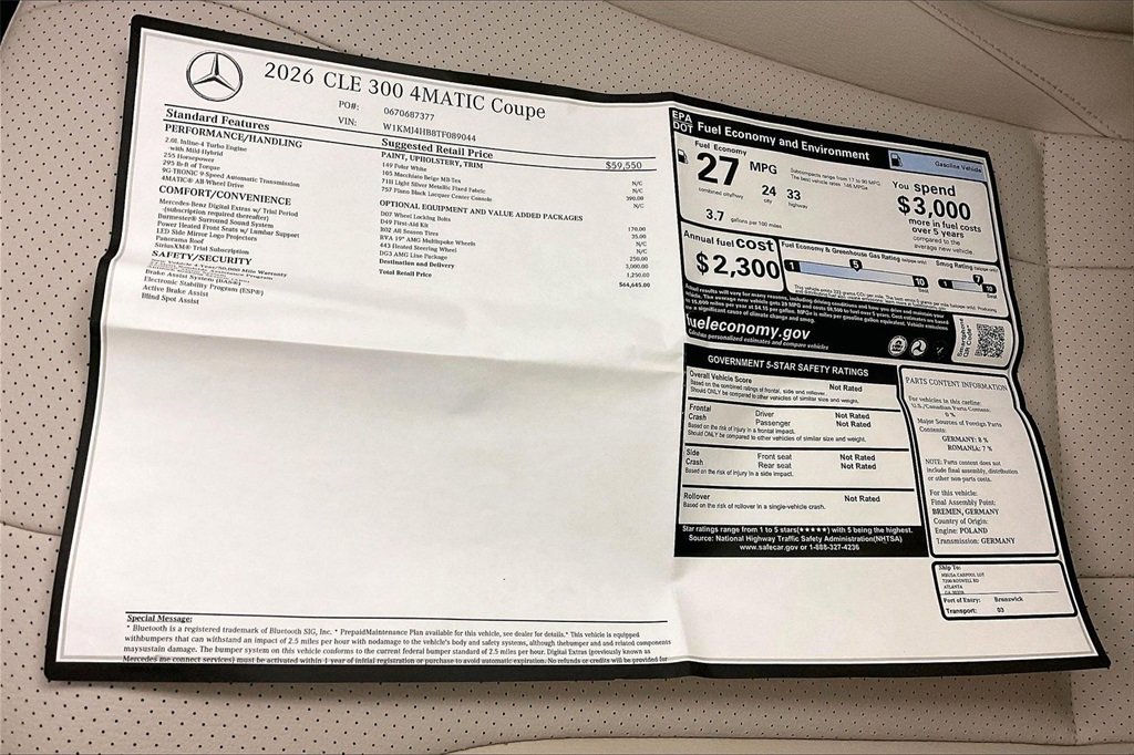 New 2026 Mercedes-Benz CLE 300 4MATIC Coupe image 13