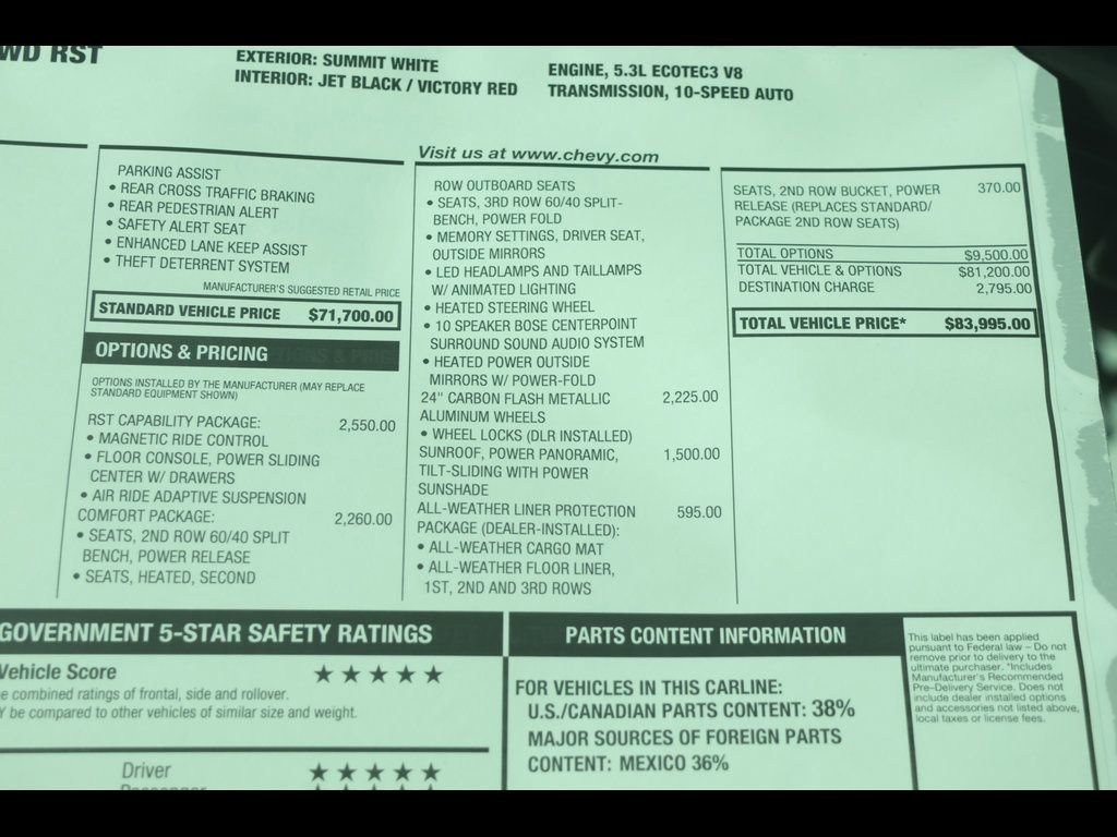 New 2026 Chevrolet Tahoe RST w/ RST Capability Package image 27