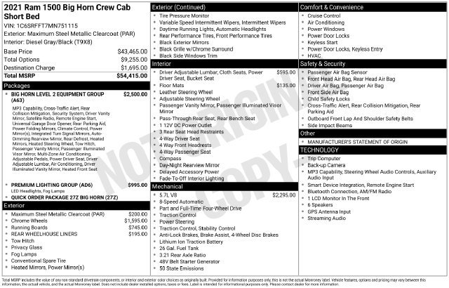 Used 2021 RAM 1500 Big Horn AWD/4WD image 35