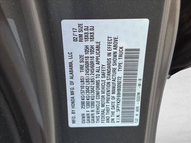 Used 2017 Honda Ridgeline RTL-T image 25