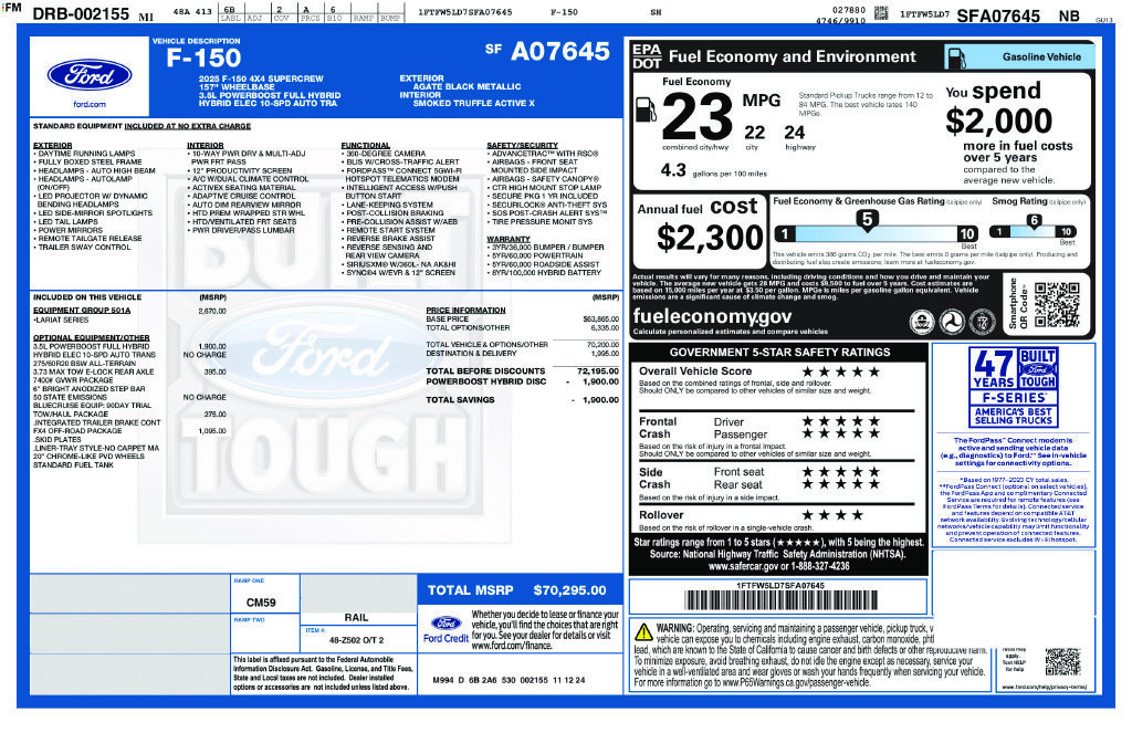 Used 2025 Ford F150 Lariat w/ Equipment Group 501A Mid AWD/4WD image 32