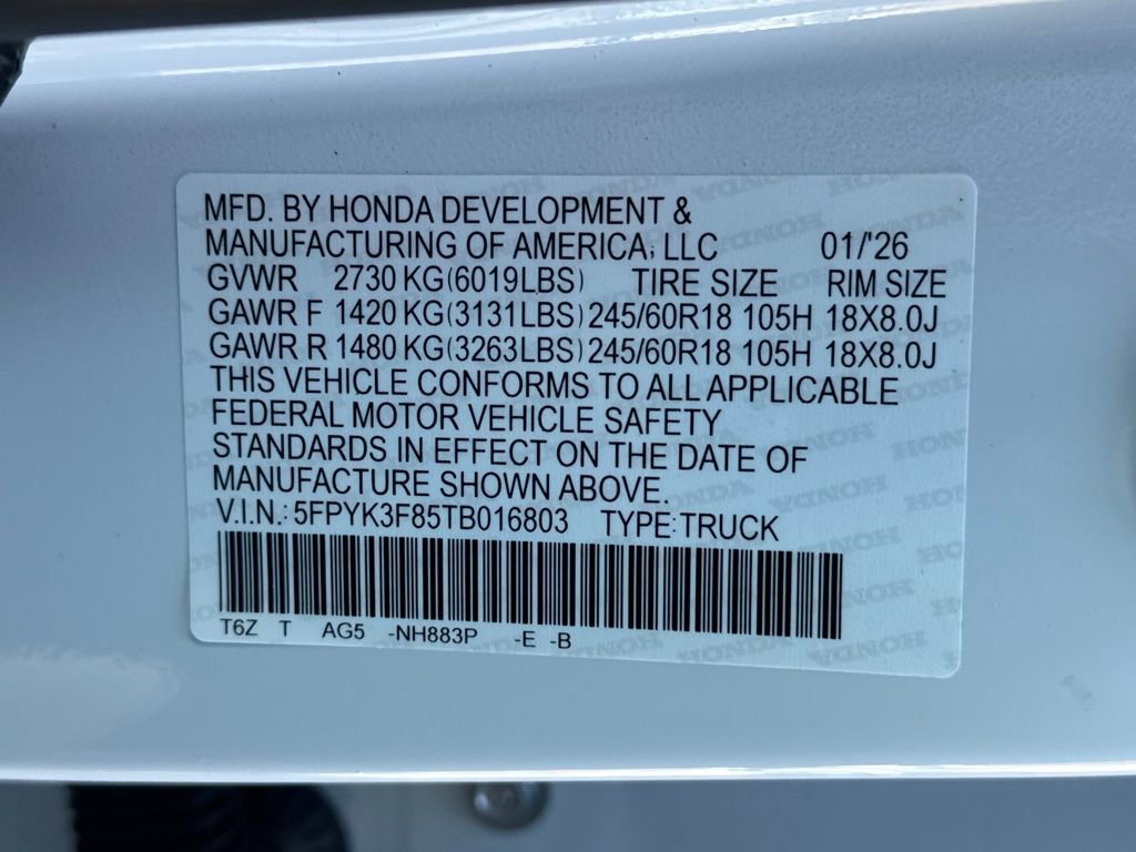 New 2026 Honda Ridgeline Black Edition image 24