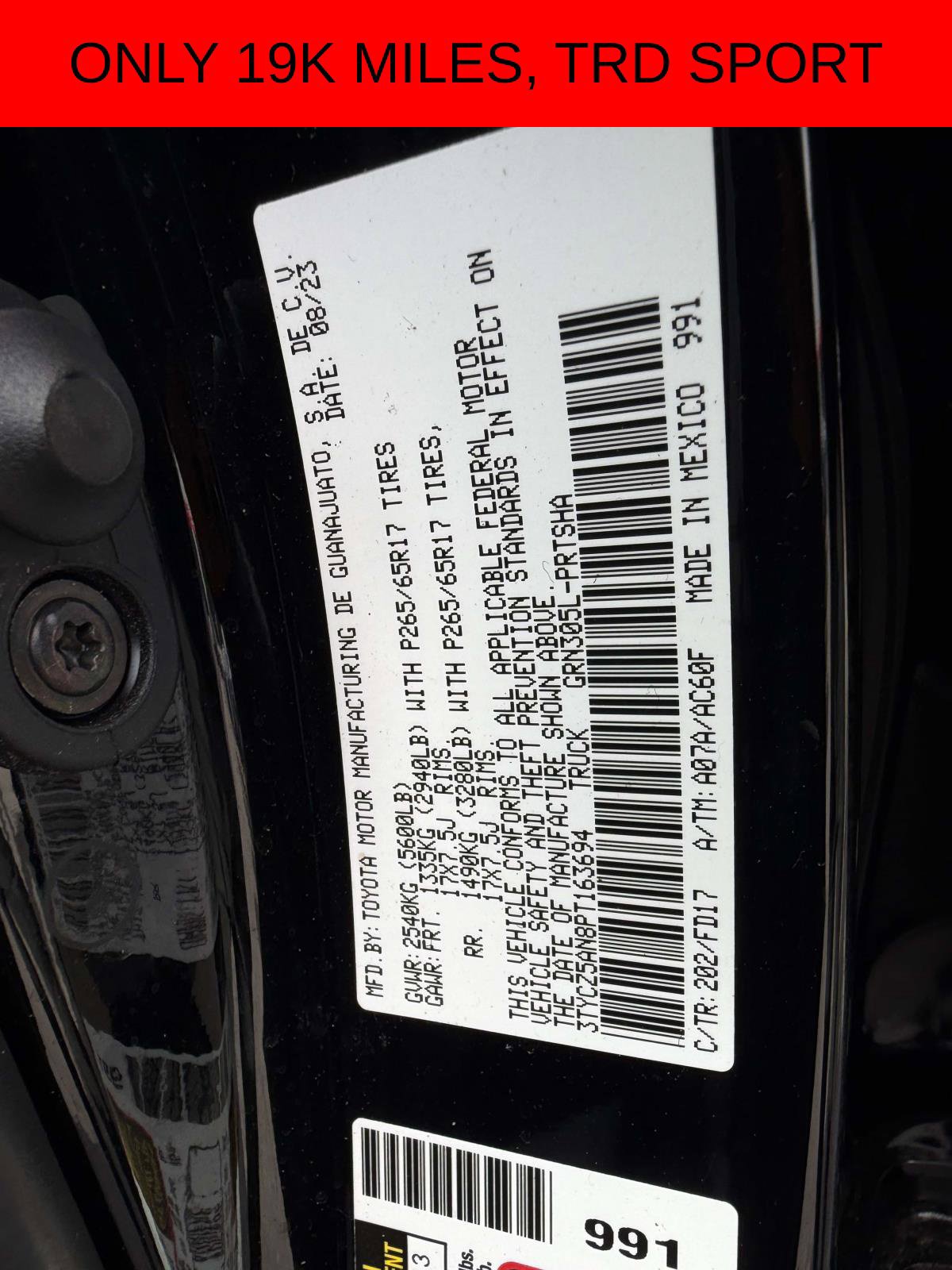 Certified 2023 Toyota Tacoma TRD Sport AWD/4WD image 21