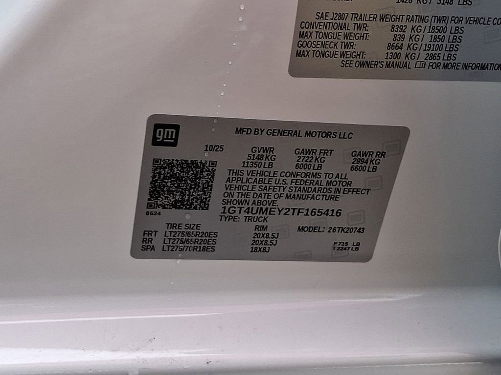 New 2026 GMC Sierra 2500 SLE w/ SLE Value Package; image 19