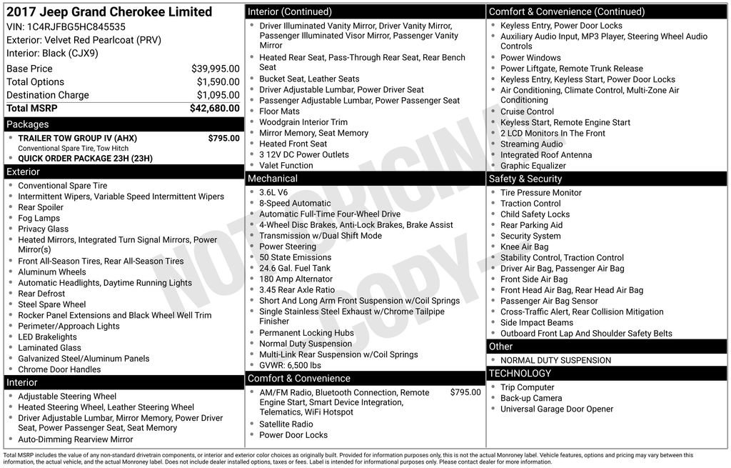 Used 2017 Jeep Grand Cherokee Limited w/ Trailer Tow Group IV image 32