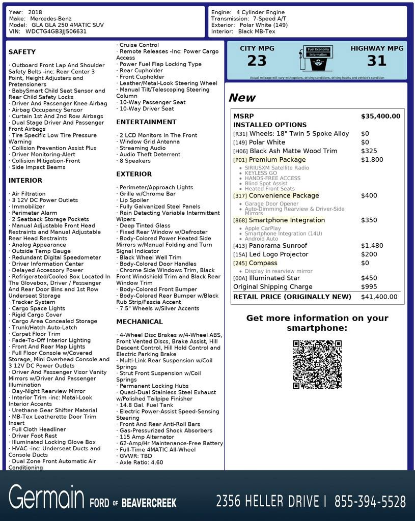 Used 2018 Mercedes-Benz GLA 250 4MATIC image 31