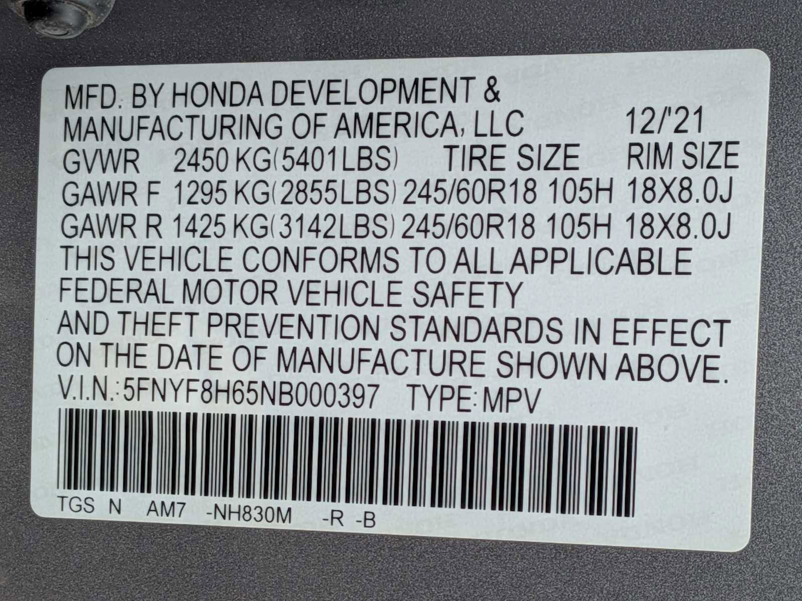 Certified 2022 Honda Passport TrailSport image 22