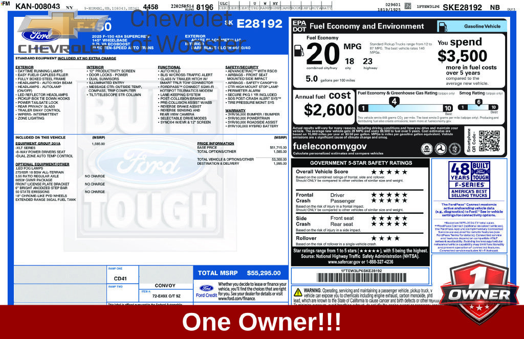 Used 2025 Ford F150 XLT w/ Equipment Group 301A Standard