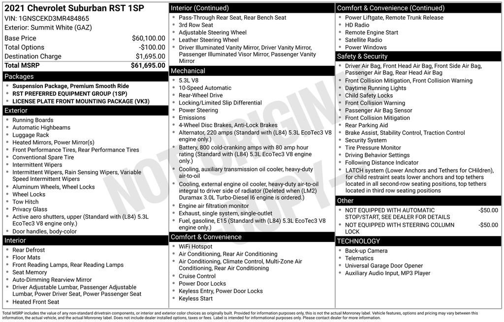 Used 2021 Chevrolet Suburban RST image 57