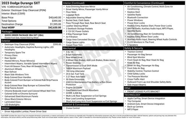 Used 2023 Dodge Durango SXT image 38