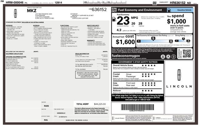 Used 2017 Lincoln MKZ Reserve w/ Climate Package image 10