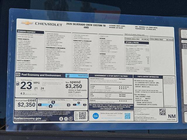 New 2026 Chevrolet Silverado 1500 Custom Trail Boss w/ LPO, Dark Essentials Package image 16