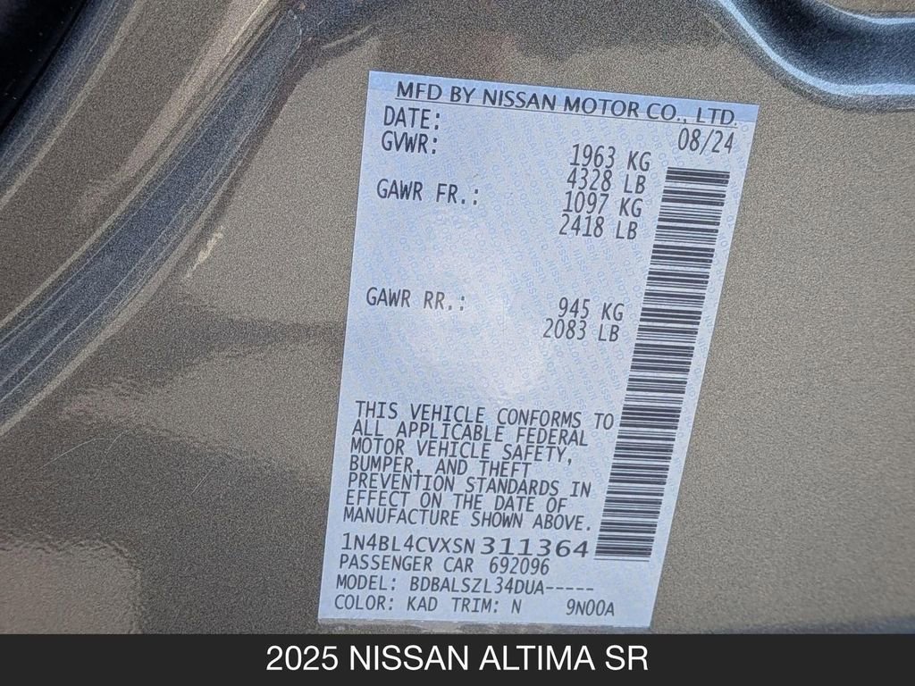 Certified 2025 Nissan Altima 2.5 SR FWD image 23