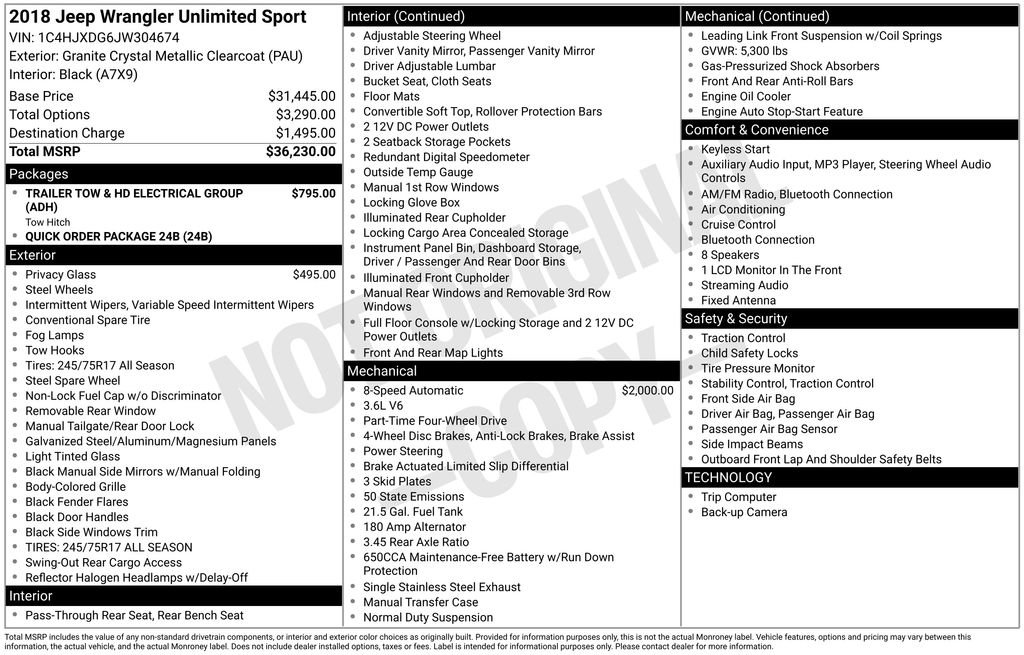 Used 2018 Jeep Wrangler Unlimited Sport image 16