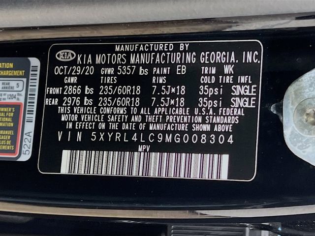 Certified 2021 Kia Sorento S w/ Panoramic Sunroof Package image 34