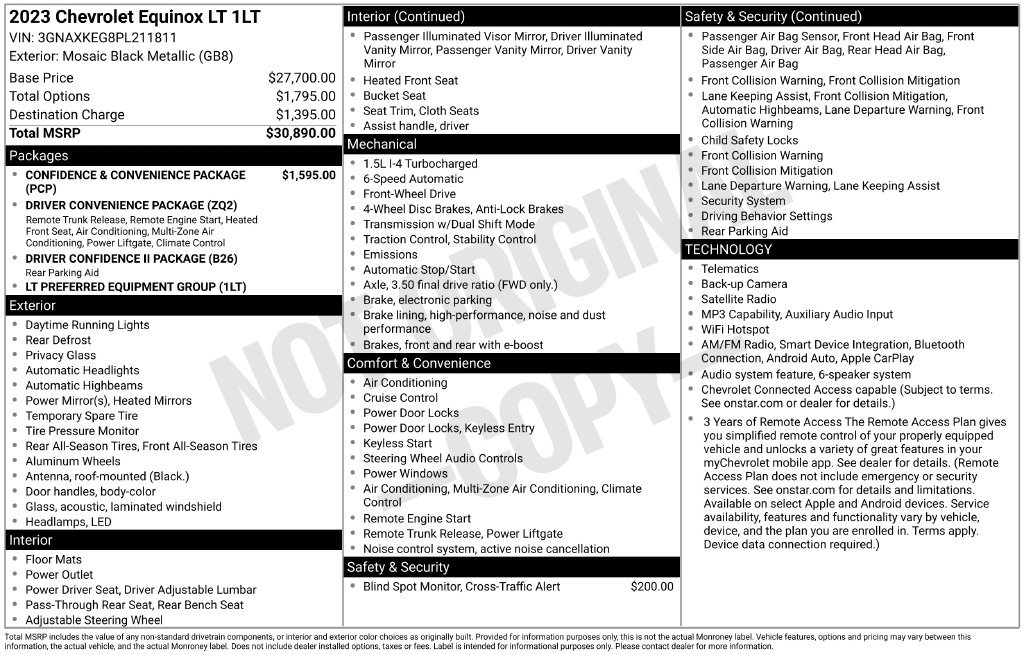 Used 2023 Chevrolet Equinox LT FWD image 3