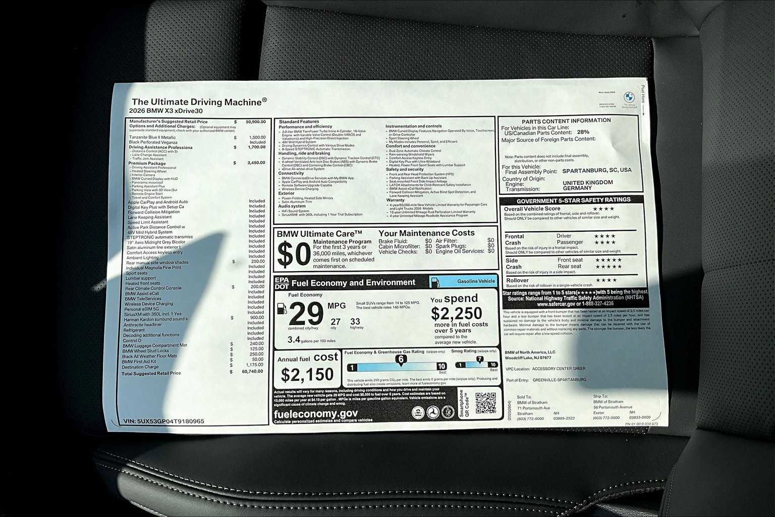 New 2026 BMW X3 xDrive30 w/ Premium Package image 18