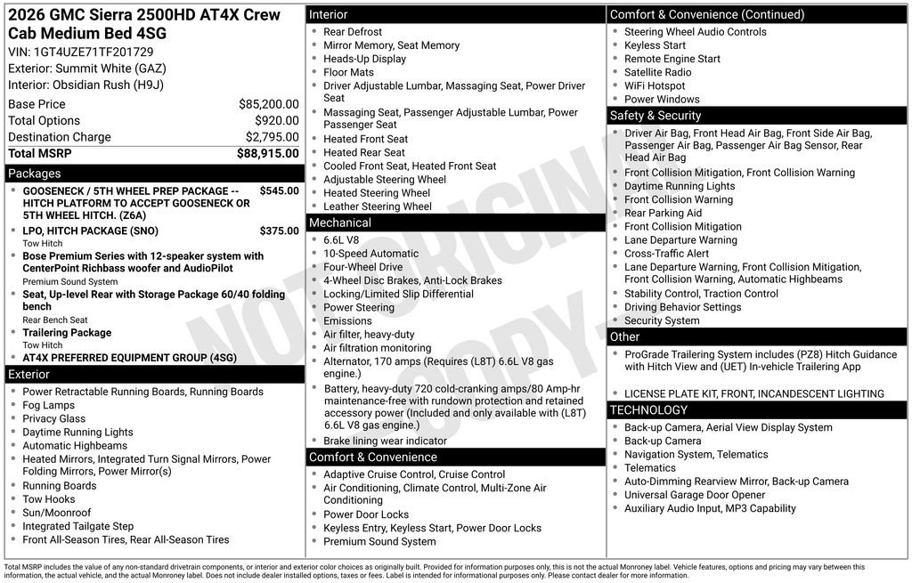 New 2026 GMC Sierra 2500 AT4X AWD/4WD image 10