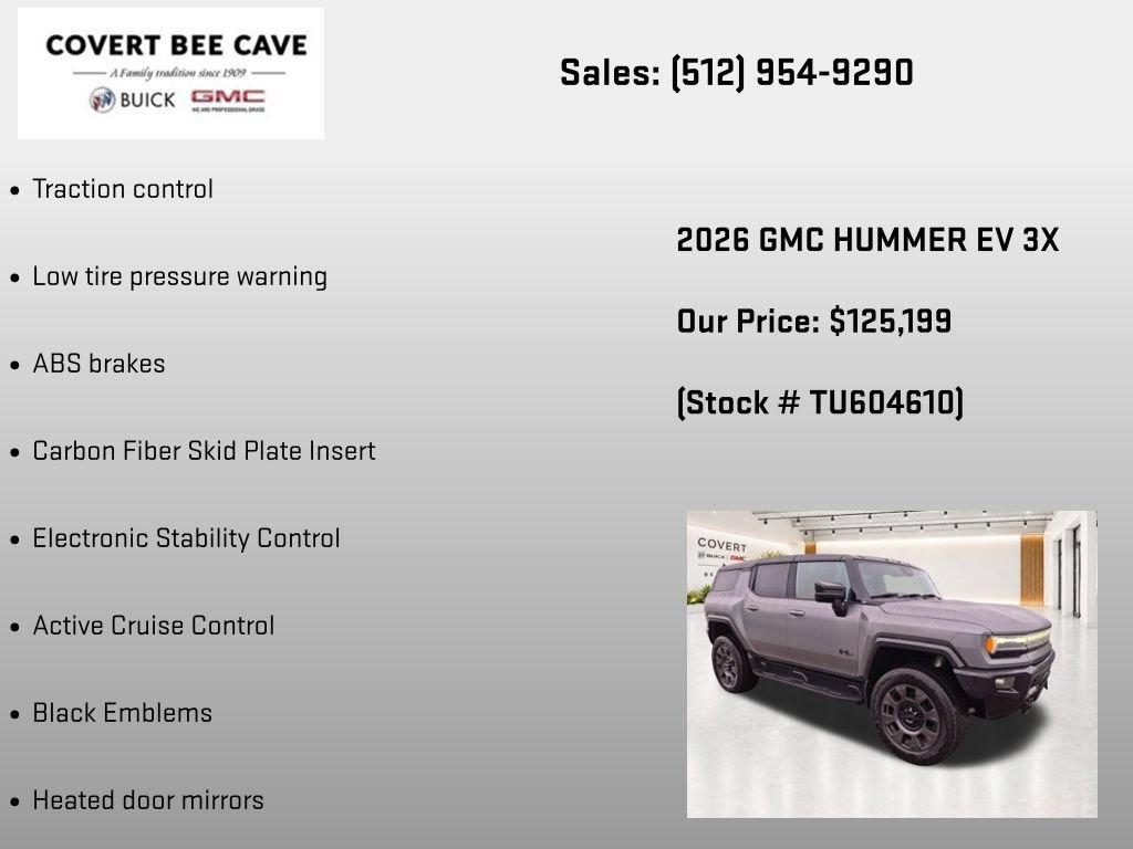 New 2026 GMC Hummer EV 3X w/ Carbon Fiber Edition Package AWD/4WD image 13
