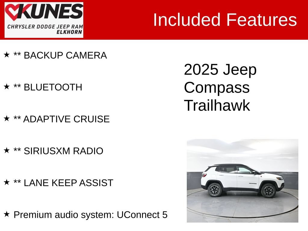 Used 2025 Jeep Compass Trailhawk AWD/4WD image 3