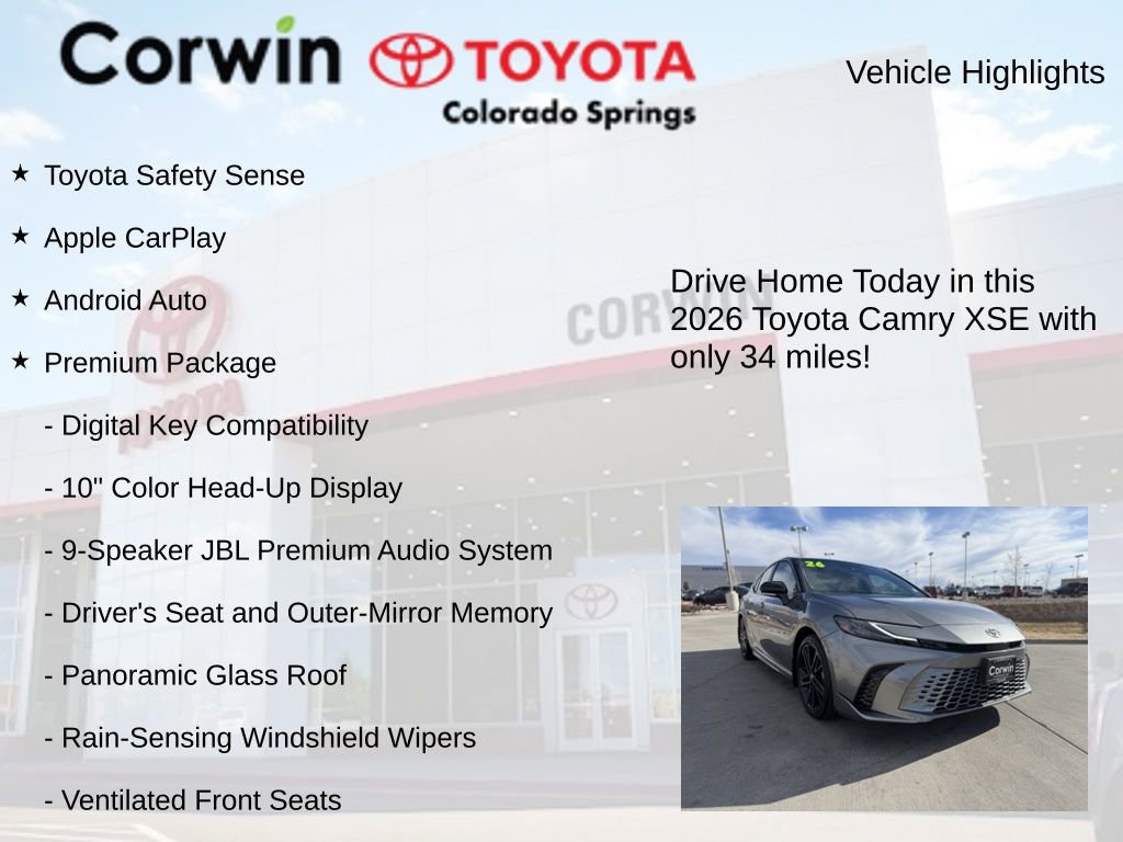 Used 2026 Toyota Camry XSE w/ Premium Package image 8
