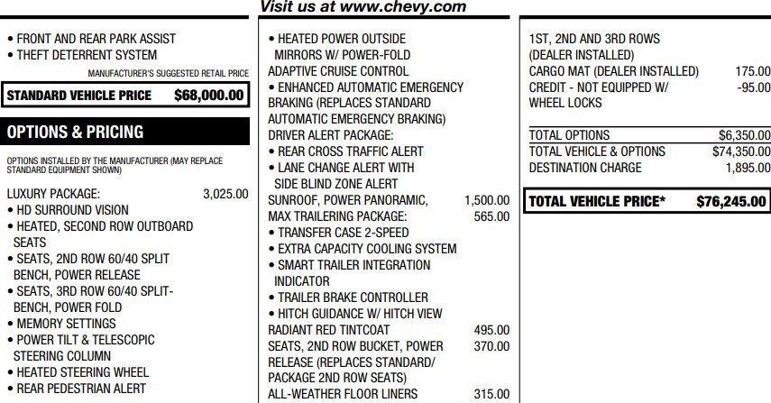 Used 2023 Chevrolet Suburban RST w/ Luxury Package image 3
