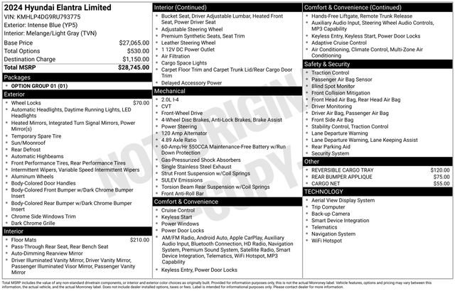 Certified 2024 Hyundai Elantra Limited FWD image 25