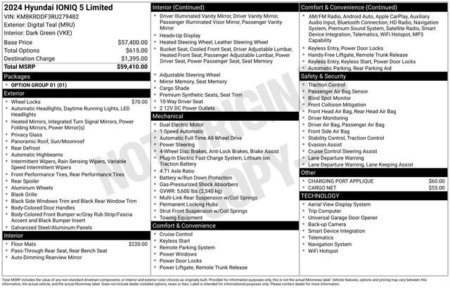 Certified 2024 Hyundai Ioniq 5 Limited AWD/4WD image 32