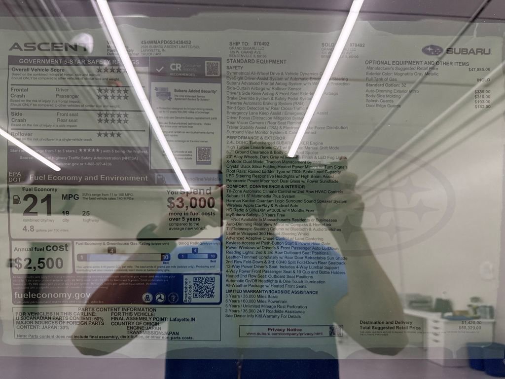 New 2025 Subaru Ascent Limited image 28