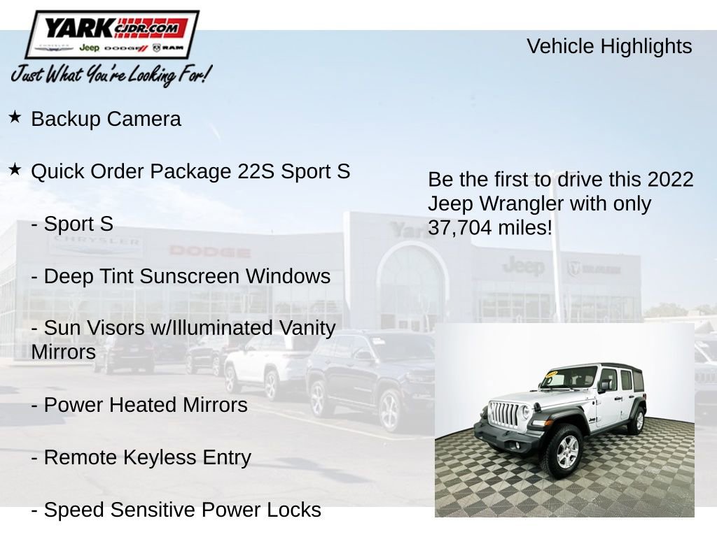 Certified 2022 Jeep Wrangler Unlimited Sport image 13